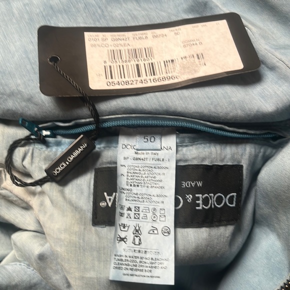 Authentic Dolce & Gabbana_ Authentic Apparel_Washed Blue Cotton Rebel Jacket - Picture 8 of 9